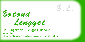 botond lengyel business card